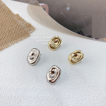 Vintage Irregular Metal Stud Earrings For Women Punk Geometric Shape Statement Earrings Fashion Trendy Jewelry Modern Jewelry daiiibabyyy